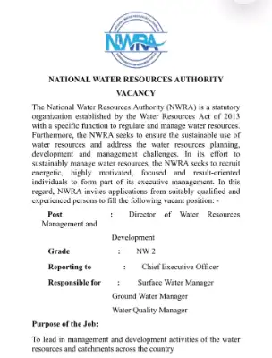 Director of water resource management 