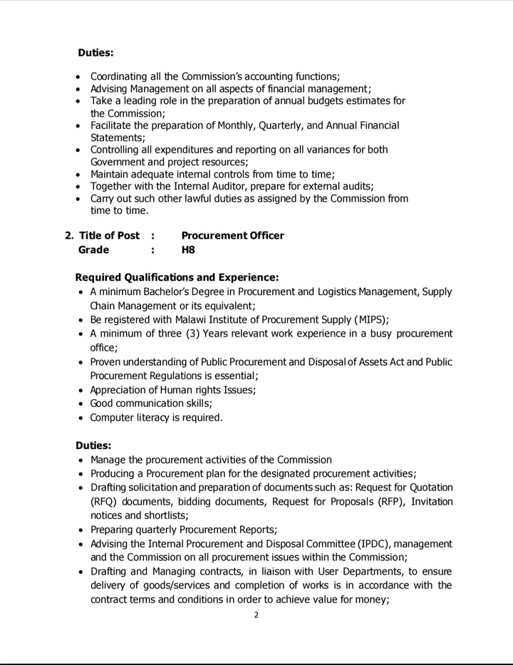 Multiple Positions: Chief Accountant, Procurement Officer & Driver — image 2