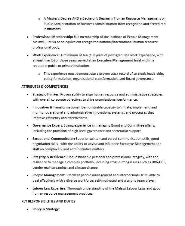 Director of Human Resource and Administration  — image 2