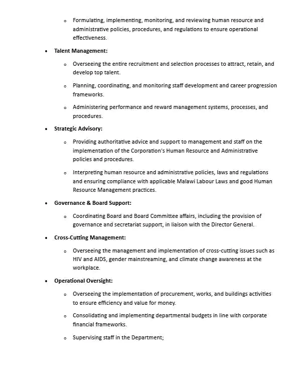 Director of Human Resource and Administration  — image 3