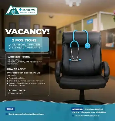 Clinical Officer, Dental Therapist 