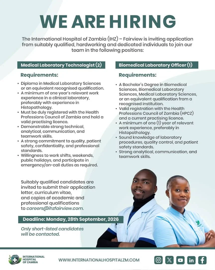 Medical laboratory technologist and biomedical laboratory officer 